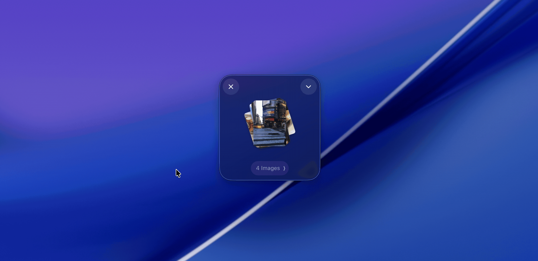 Animated image showcasing Dropover's shelf detail view